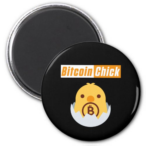 Bitcoin Chick Crypto BTC Cryptocurrency Miner Gift Magnet