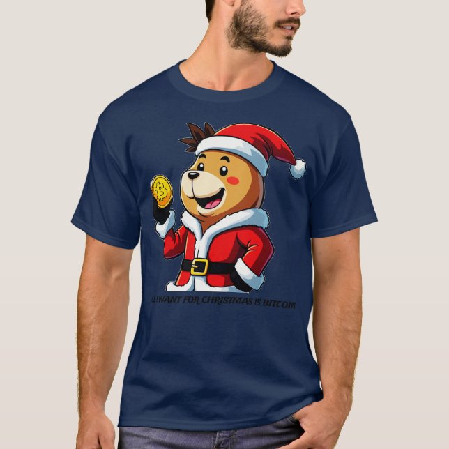 Bitcoin Christmas T-Shirt (Front)