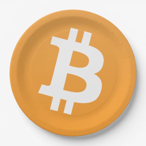 Bitcoin classic logo on bitcoin party plate