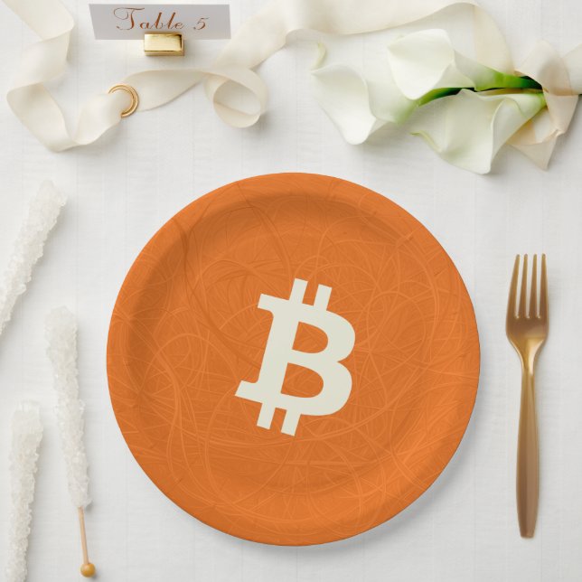 Bitcoin Classic Orange (Neuron) Paper Plates (Wedding)