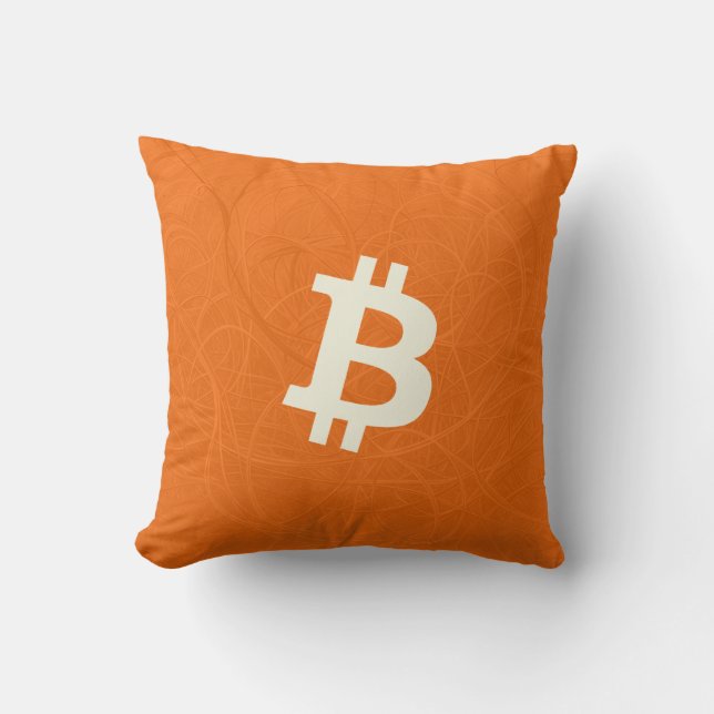 Bitcoin Classic Orange (Neuron) Throw Pillow (Front)