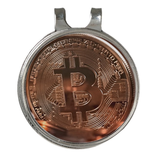 Bitcoin Coaster Golf Hat Clip (Front)