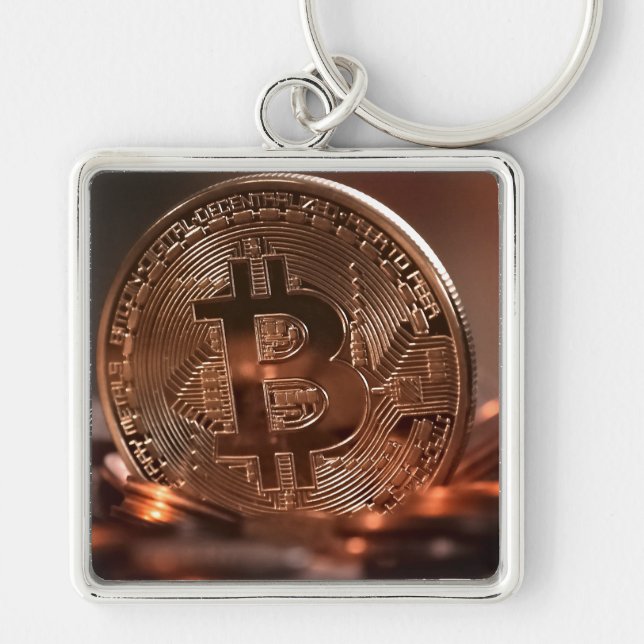 Bitcoin Coaster Keychain (Front)