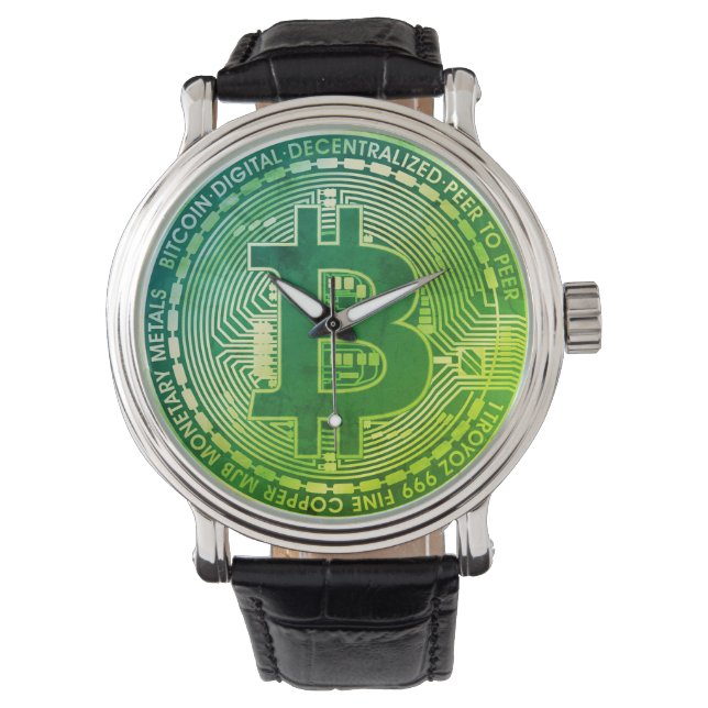 Bitcoin Coin Greenleaf Watch (Front)