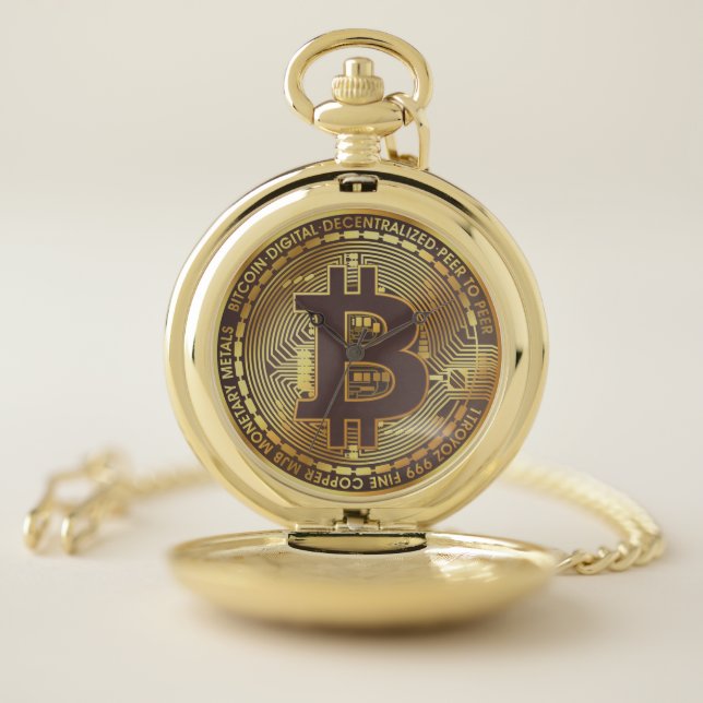 Bitcoin Coin La Boca Pocket Watch (Inside)