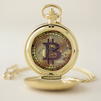 Bitcoin Coin Recoleta Pocket Watch