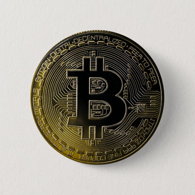 Bitcoin Coins Button (Front)