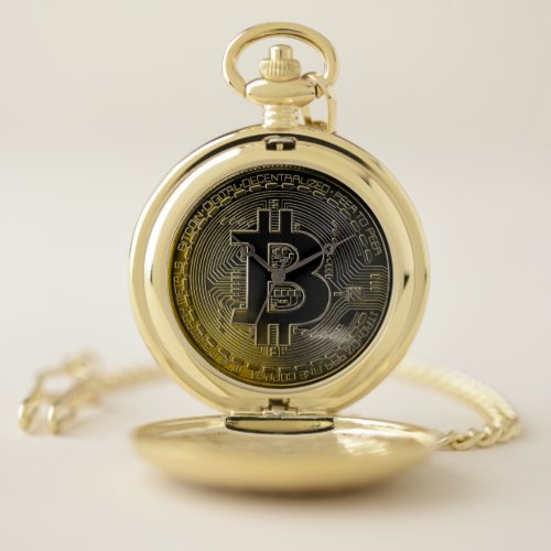 Bitcoin Coins Pocket Watch