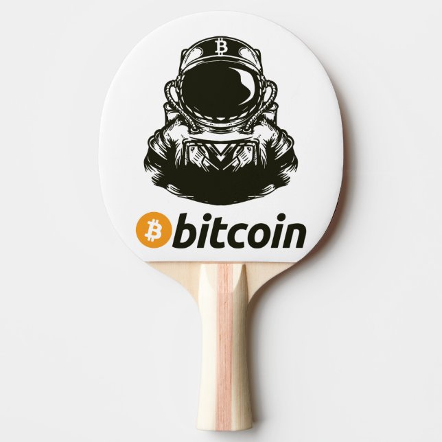 BITCOIN-Crypto Astronaut Ping Pong Paddle (Front)