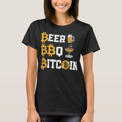 Bitcoin Crypto Beer Bbq Bitcoin T_Shirt