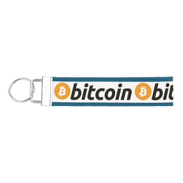 BITCOIN-Crypto BTC  funny Wrist Keychain (Keys on Left)