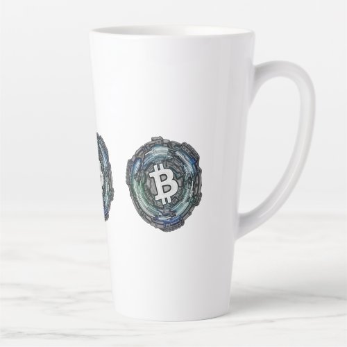 BITCOIN Crypto Coin Logo BTC Cryptocurrency Trader Latte Mug