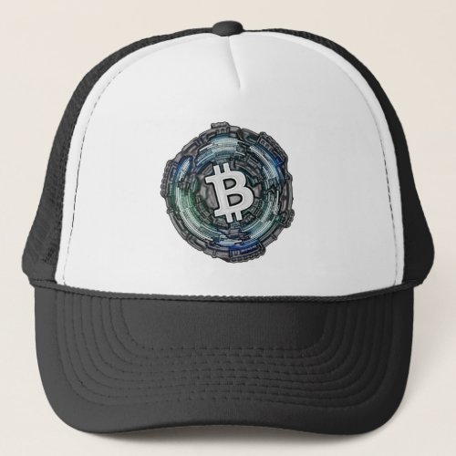 BITCOIN Crypto Coin Logo BTC Cryptocurrency Trader Trucker Hat