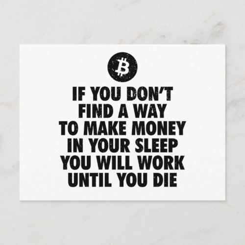 Bitcoin Crypto Currency  Krypto Wallet BTC Gift Postcard