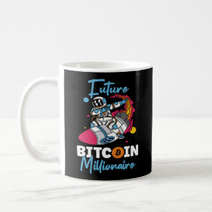 Bitcoin Crypto Future Bitcoin Millionaire Rocket Coffee Mug