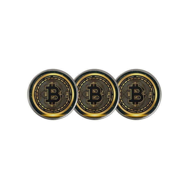 Bitcoin Crypto-  Golf Ball Marker (3 Up)