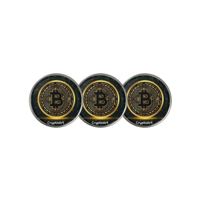 Bitcoin Crypto-  Golf Ball Marker (3 Up)