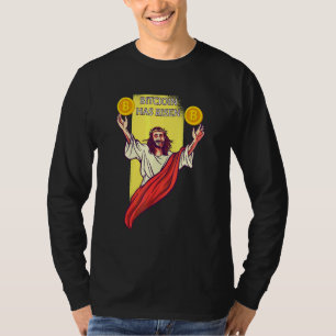 Bitcoin Crypto Has Risen   Cryptocurrency Jesus T-Shirt