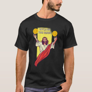 Bitcoin Crypto Has Risen   Cryptocurrency Jesus T-Shirt