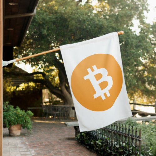 Bitcoin Crypto House Flag
