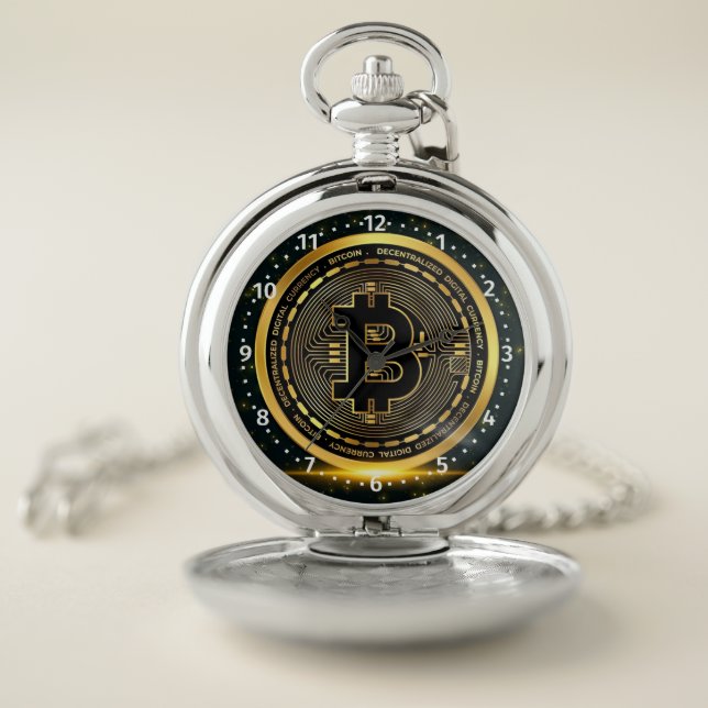 Bitcoin Crypto-  Pocket Watch (Inside)