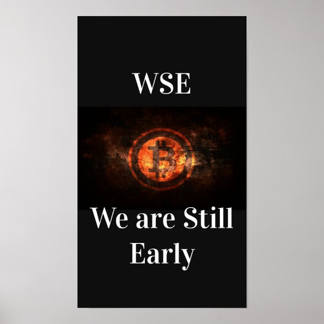 Bitcoin, crypto poster with WSE expression (Front)