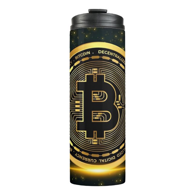 Bitcoin Crypto-  Thermal Tumbler (Front)