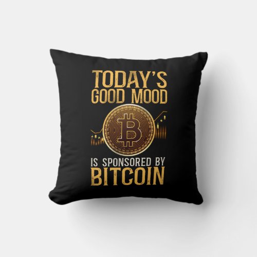 Bitcoin Crypto Todays Good Mood Is Sponsored By Throw Pillow