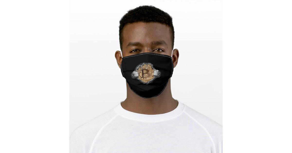 Bitcoin Cryptocurrency Blockchain Adult Cloth Face Mask Zazzle Com