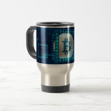 Bitcoin Cryptocurrency Blockchain Blue Silver
