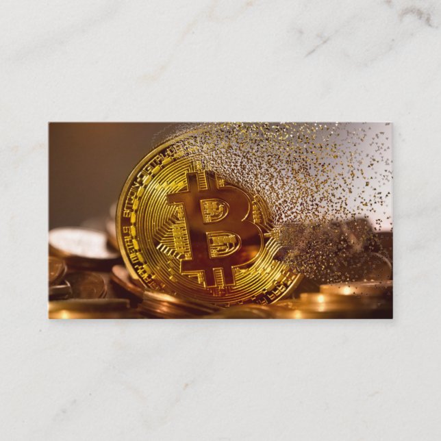 Bitcoin Cryptocurrency Business Card (Front)
