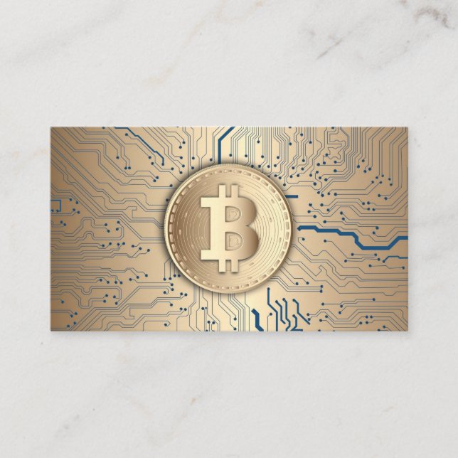 Bitcoin Cryptocurrency Business Card (Front)