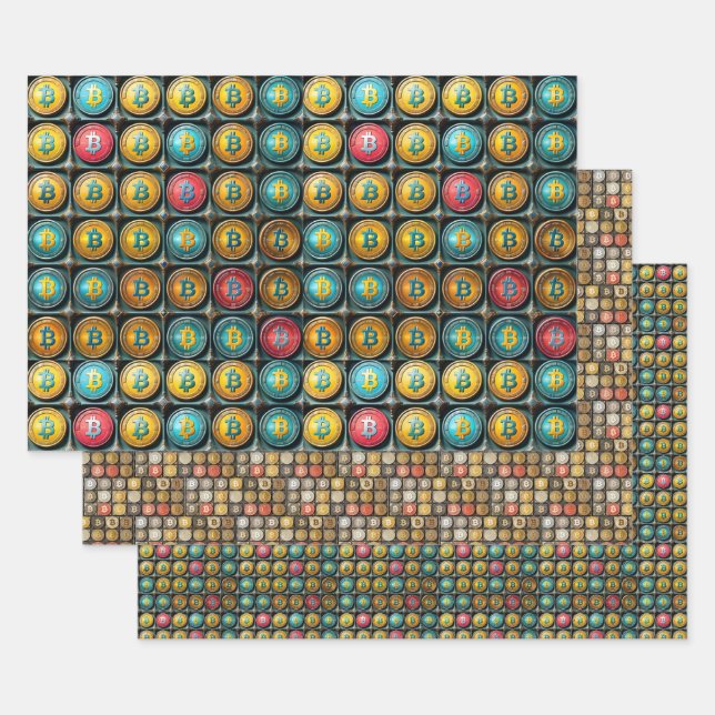 Bitcoin Cryptocurrency Collection Gift Wrap (Set)
