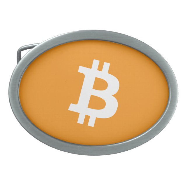 Bitcoin Cryptocurrency Logo Belt Buckle (Front)
