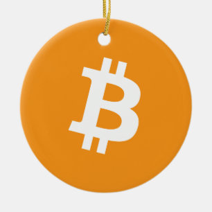 Bitcoin Cryptocurrency Logo Ceramic Ornament
