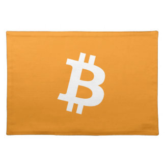 Bitcoin Cryptocurrency Logo Cloth Placemat