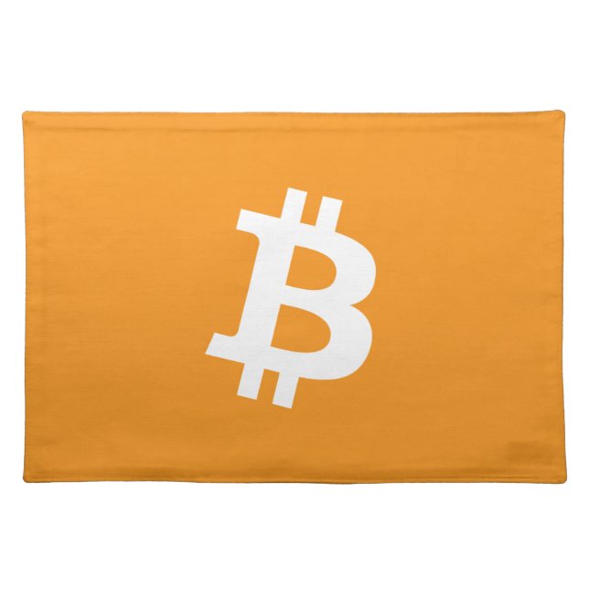 Bitcoin Cryptocurrency Logo Cloth Placemat (Front)