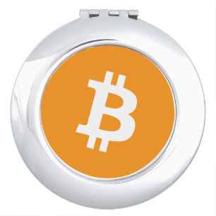 Bitcoin Cryptocurrency Logo Compact Mirror