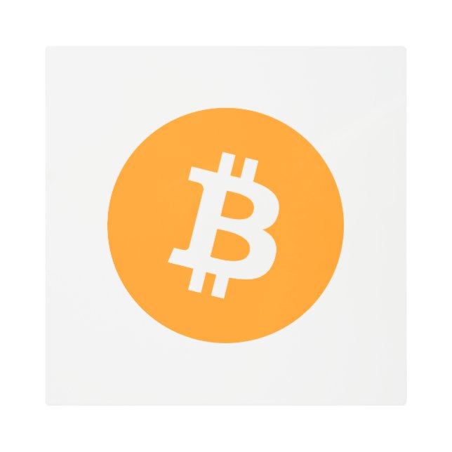 Bitcoin Cryptocurrency Logo Metal Print (Front)