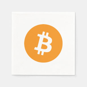 Bitcoin Cryptocurrency Logo Napkins
