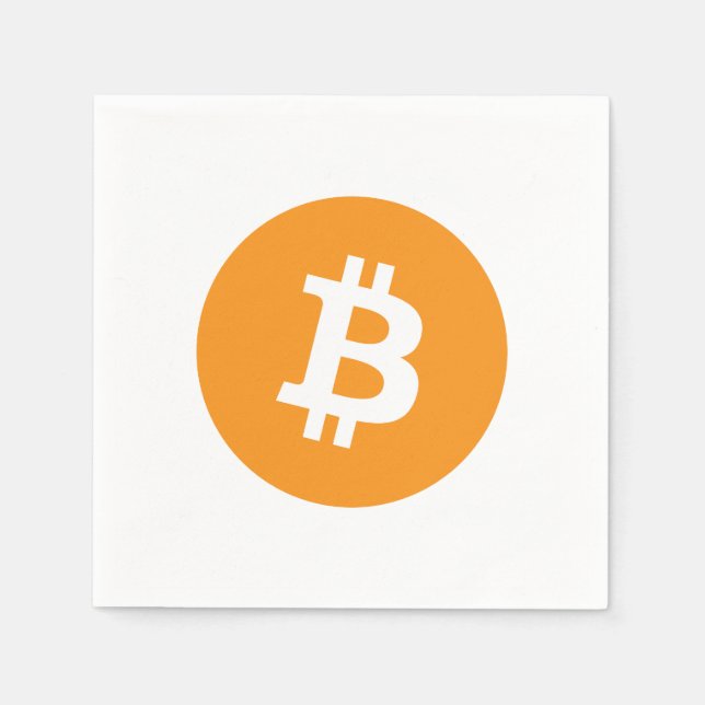 Bitcoin Cryptocurrency Logo Napkins (Front)