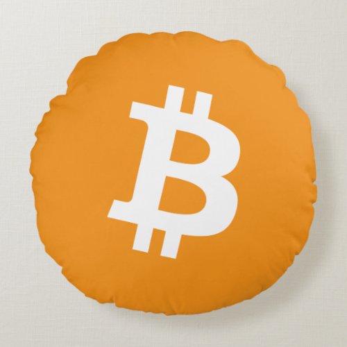 Bitcoin Cryptocurrency Logo Round Pillow Bitcoin Cryptocurrency Logo Round Pillow