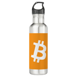 Bitcoin Cryptocurrency Logo Stainless Steel Water Bottle
