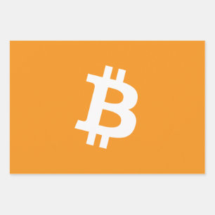 Bitcoin Cryptocurrency Logo Wrapping Paper Sheets