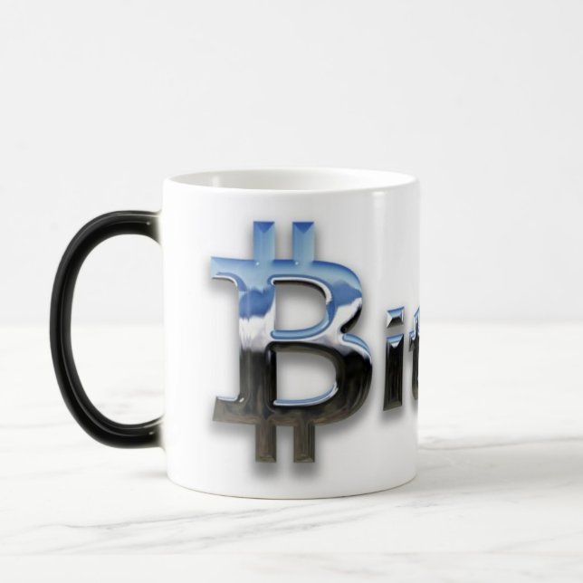 Bitcoin Cryptocurrency Morphing Mug Coffee Tea (Left)