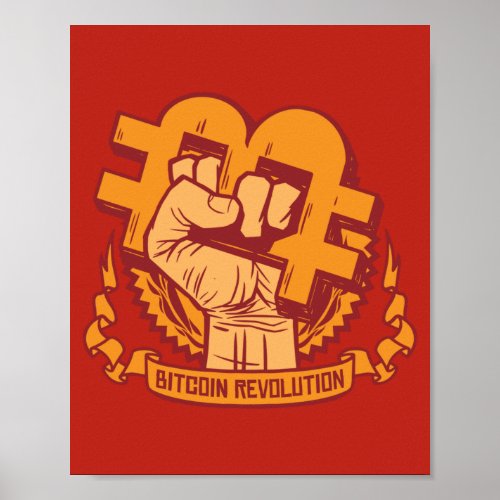Bitcoin Cryptocurrency Revolution Poster