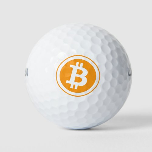Bitcoin Cryptocurrency Symbol Golf Balls