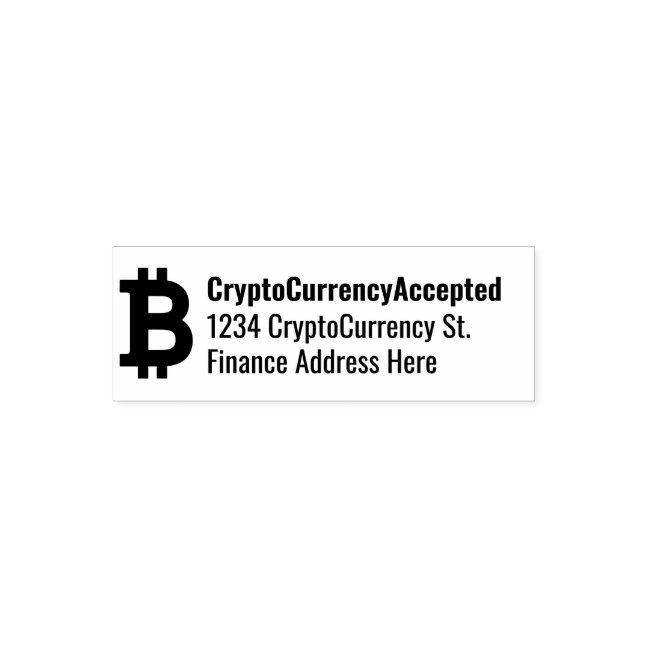 Bitcoin Cryptocurrency Trader Self-inking Stamp