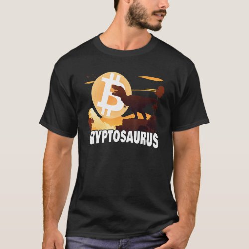 Bitcoin Cryptosaurus U2013  Crypto Rex Dinosaur Hu T_Shirt