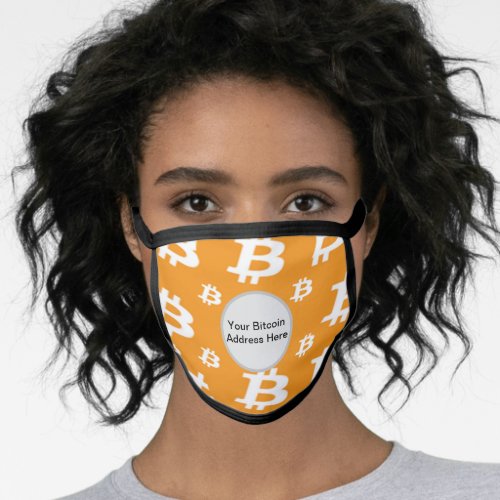 Bitcoin Customizable QR Code Face Mask